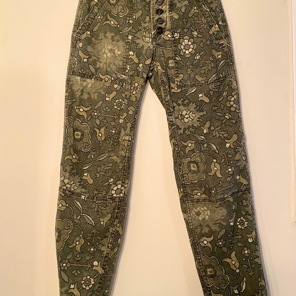 Anthropologie The Wanderer Pants - Green Floral - Picture 2 of 6